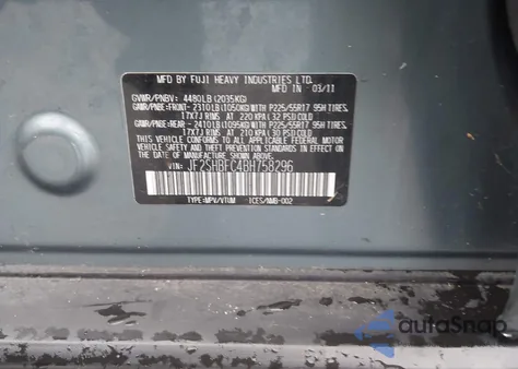 2011 Subaru Forester 2.5X Limited z USA, uszkodzony, nr VIN JF2SHBFC4BH758296